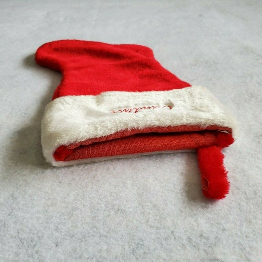 "Candace" Monogram Red and White Hanging Christmas Stocking 15" VGUC - Picture 3 of 4